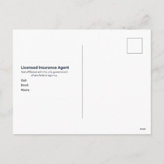 Medicare AEP 2026 Plan Review Postcard Feestdagenkaart