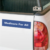 Medicare For All Blue and White Bumper Sticker (Sur camion)