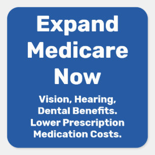 Medicare nu uitbreiden vierkante sticker