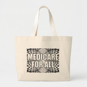 Medicare voor alle tekeningen grote tote bag