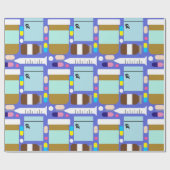 Medicatie Medische collage Cadeaupapier (Vlak)