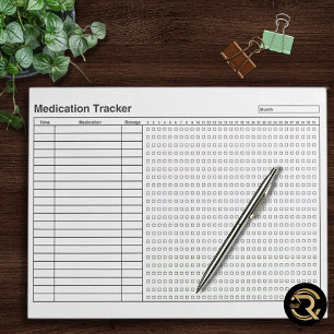 Medicatie Tracker Dagelijkse Logboek Notitieblok