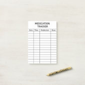 Medicatie Tracker Medical Checklist Post-it Notes (Op bureau)
