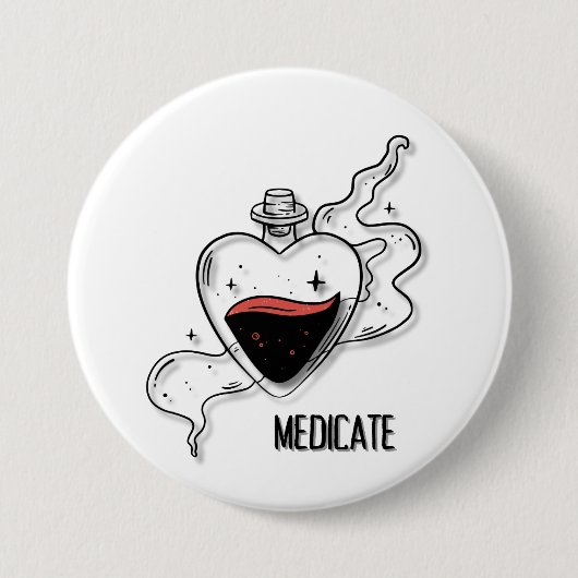 mediceren ronde button 7,6 cm (Voorkant)