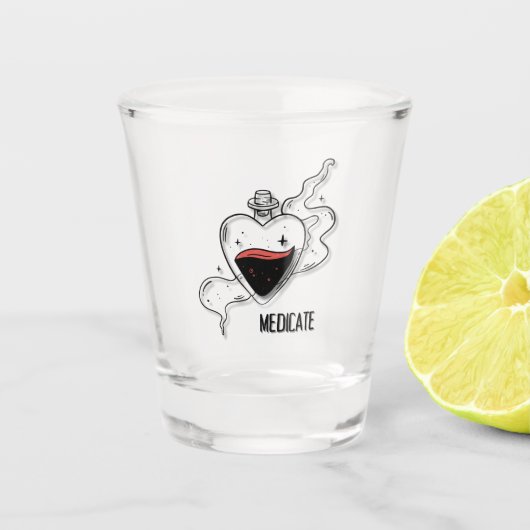 mediceren shot glas (Voorkant)