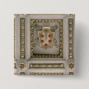 Medici-wapen, van de soffit van de kerk vierkante button 5,1 cm