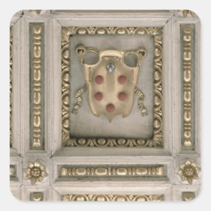 Medici-wapen, van de soffit van de kerk vierkante sticker