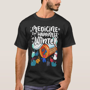 Medicijn Voor Geluk Bij Winter Kat Gummies Eter T-shirt