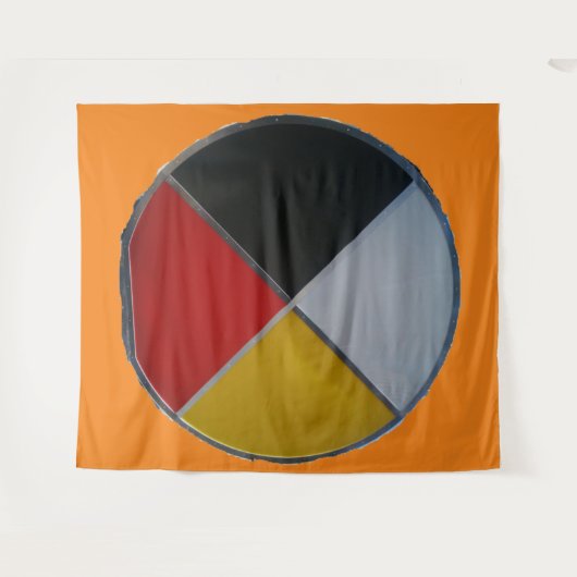 Medicijnenwiel Extra groot tapijt Wandkleed (Voorkant (horizontaal))