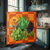 Medicinal Herbs Kitchen Accent Tile Tegeltje