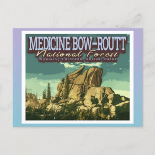 MEDICINE BOW - ROUTT - WYOMING - COLORADO USA BRIEFKAART