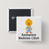 Medicine Chick Button voor noodgevallen (Voorkant /achterkant)