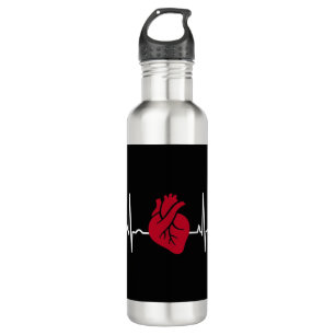 Medicine Doctor Paramedic Nurse Gift Love Cardiogr Waterfles