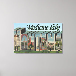 Medicine Lake, Montana Canvas Afdruk