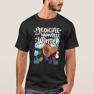 Medicine voor geluk in winterkat-gummies-eter t-shirt