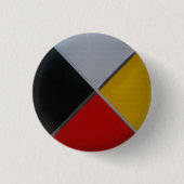 Medicine Wheel 1inch Ronde Button (Voorkant)