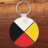 Medicine Wheel Button Sleutelhanger (Voorkant)