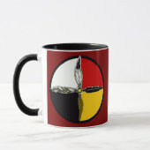 Medicine Wheel Cross Native American Coffee Mug (Gauche)