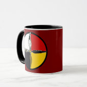 Medicine Wheel Cross Native American Coffee Mug (Devant gauche)