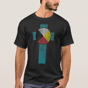 Medicine Wheel Indische Indische christenen T-shirt