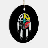Medicine Wheel Keramisch Ornament (Rechts)