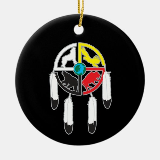 Medicine Wheel Keramisch Ornament (Voorkant)