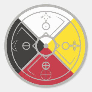 Medicine Wheel Ronde Sticker