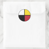 Medicine Wheel Ronde Sticker (Tas)