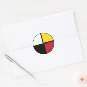 Medicine Wheel Ronde Sticker (Envelop)