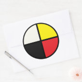 Medicine Wheel Ronde Sticker (Envelop)