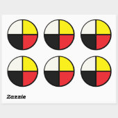 Medicine Wheel Ronde Sticker (Vel)