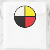 Medicine Wheel Ronde Sticker (Tas)