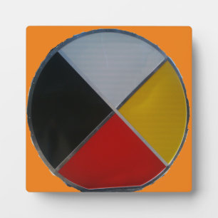 Medicine Wheel Tabletop Plaque met Easel Fotoplaat