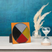 Medicine Wheel Tabletop Plaque met Easel Fotoplaat (Insitu)