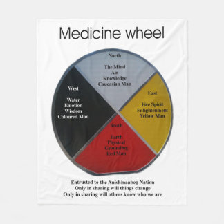 Medicineshiel Wheel Medium Fleece Blanket Deken