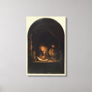 Medieval Alchemist Philosopher Canvas Afdruk