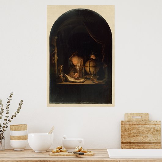 Medieval Alchemist Philosopher Poster (Keuken)