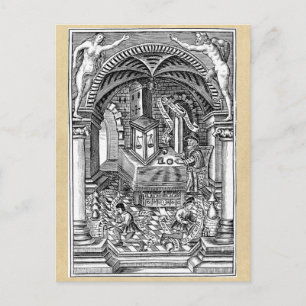 Medieval Alchemy en de Stone van Filosoof Briefkaart
