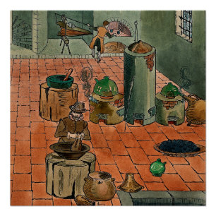 Medieval Alchemy Laboratory Perfect Poster