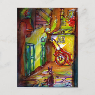 MEDIEVAL ALLEEN BIJ NACHT IN FLORENCE BRIEFKAART