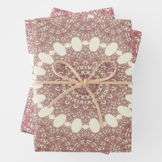 Medieval Arabesque Style Symmetrische Patroonval Inpakpapier Vel (In situ)