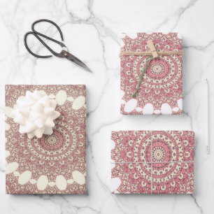 Medieval Arabesque Style Symmetrische Patroonval Inpakpapier Vel