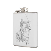 Medieval archer on horseback heupfles (Links)