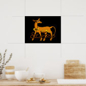 Medieval Art Celtic Knot Brown Deer Poster (Keuken)