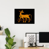 Medieval Art Celtic Knot Brown Deer Poster (Thuiskantoor)