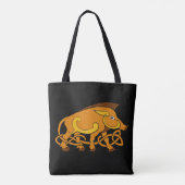 Medieval Art Celtic Knot Wild Boar Draagtas (Achterkant)