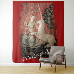 Medieval Art - Lady en Unicorn (door ACCI) Wandkleed