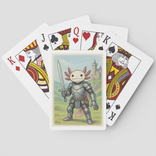 Medieval Axolotl Knight Pokerkaarten (Achterkant)