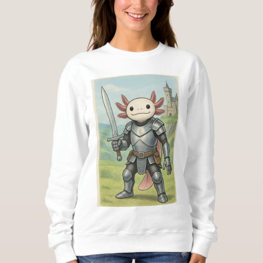 Medieval Axolotl Knight Trui (Voorkant)
