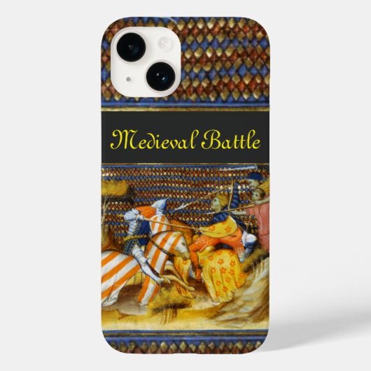 MEDIEVAL BATTLE, BESTRIJDENDE KNIGHTS HORSEBACK Case-Mate iPhone CASE (Achterkant)